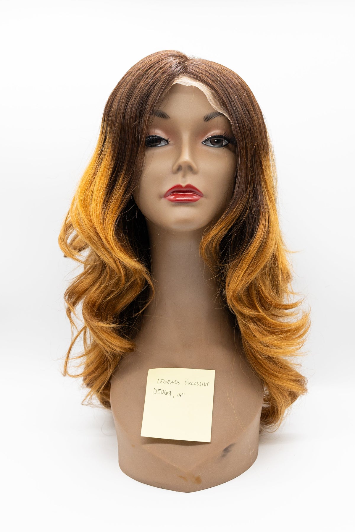 DS069 – Brown to Honey Blonde Ombré Lace Front Wig