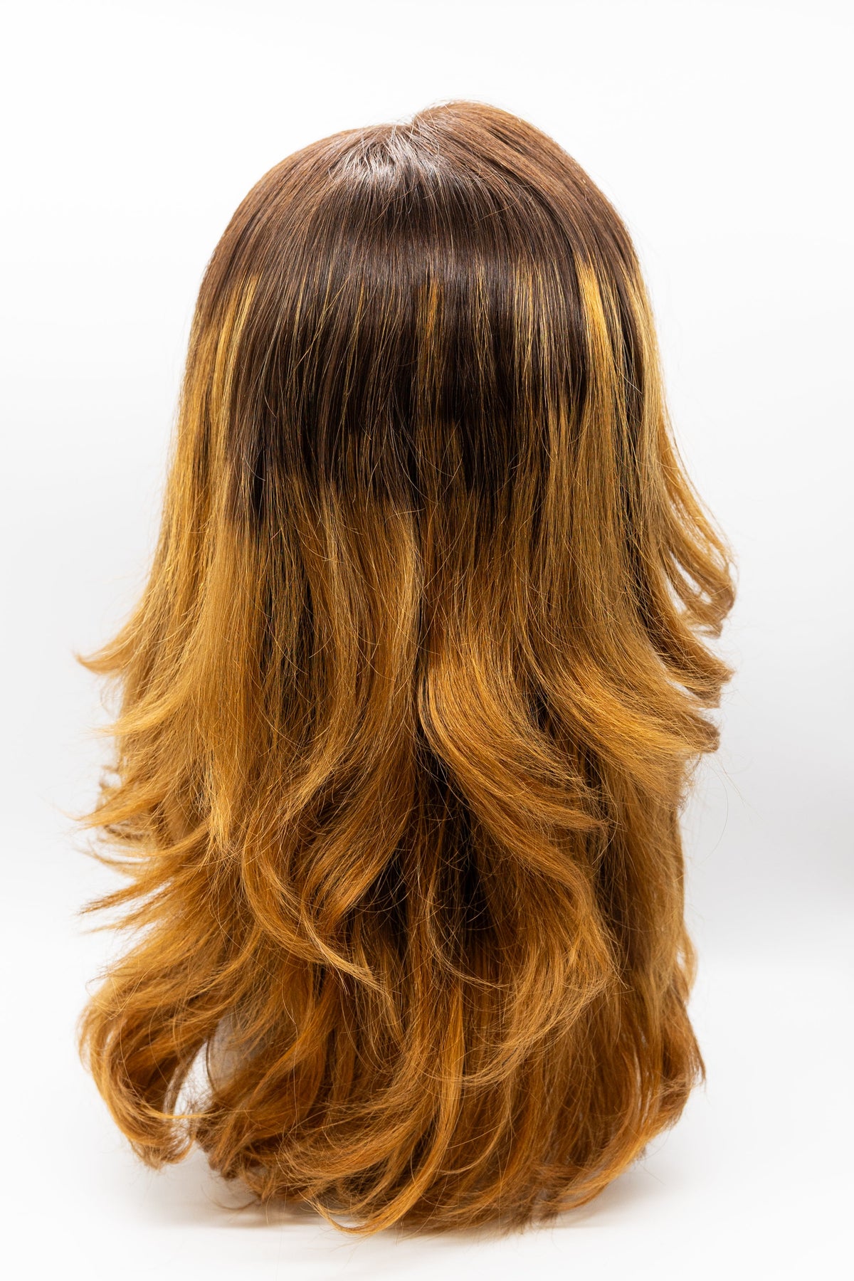 DS069 – Brown to Honey Blonde Ombré Lace Front Wig