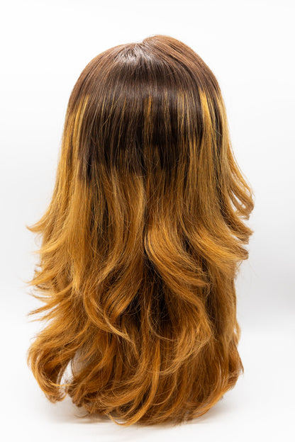 DS069 – Brown to Honey Blonde Ombré Lace Front Wig