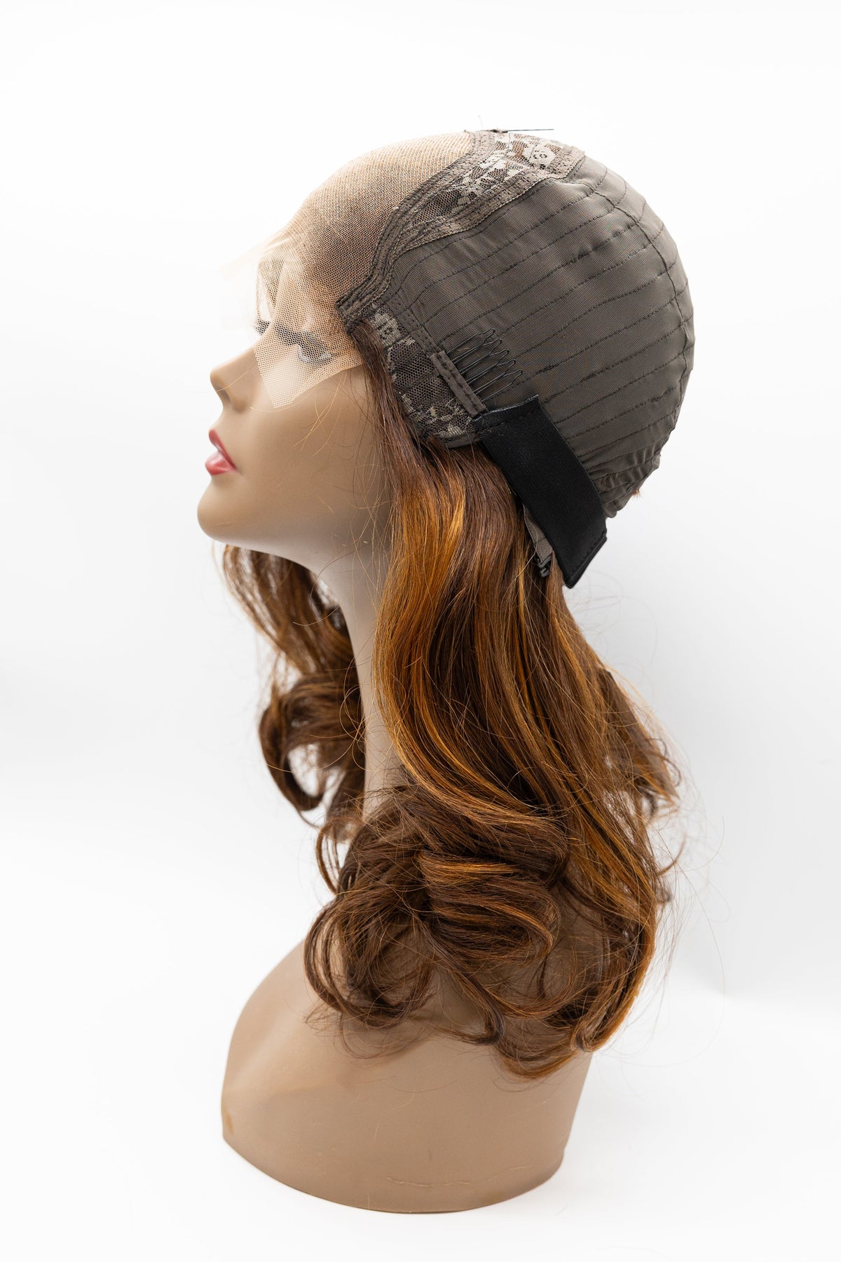 XY1099 – Chestnut Brown with Blonde Highlights Lace Front Wig