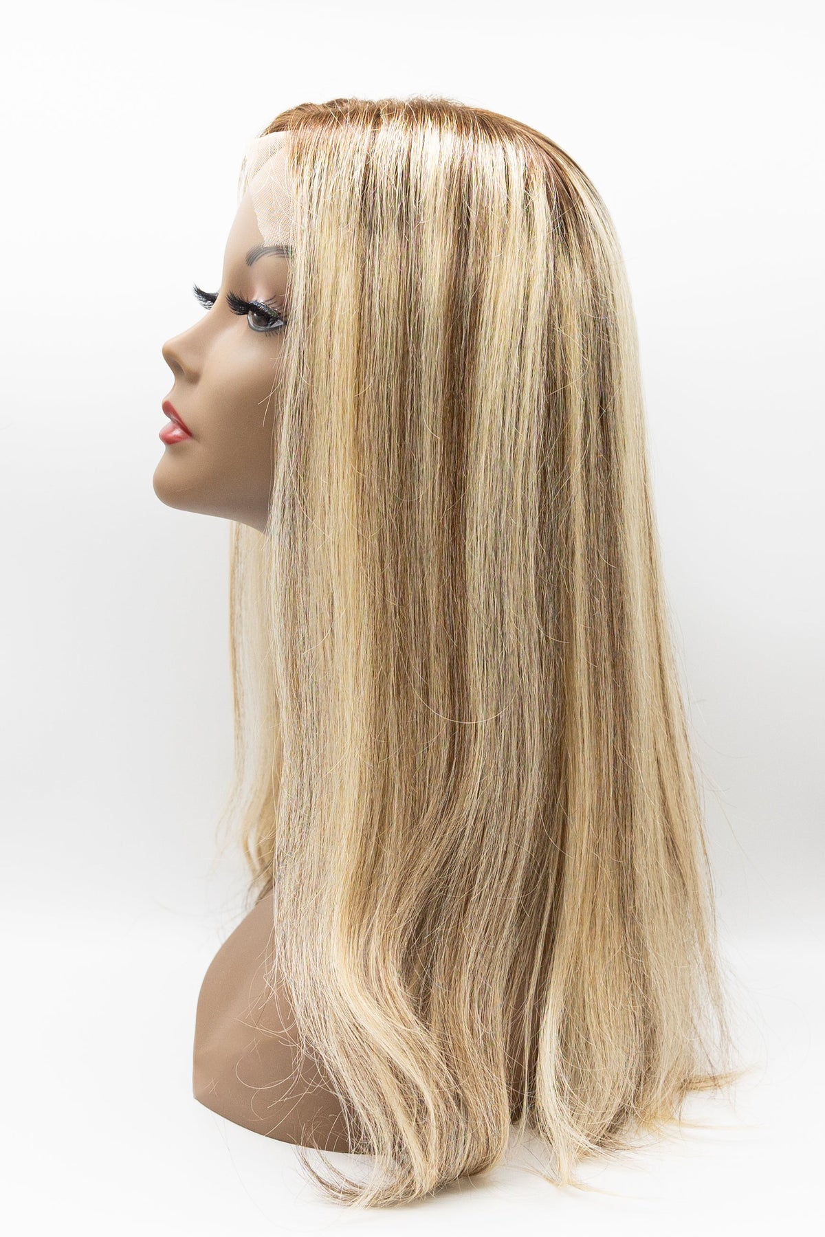 Summer – Dark Root Platinum Blonde Straight Lace Front Wig