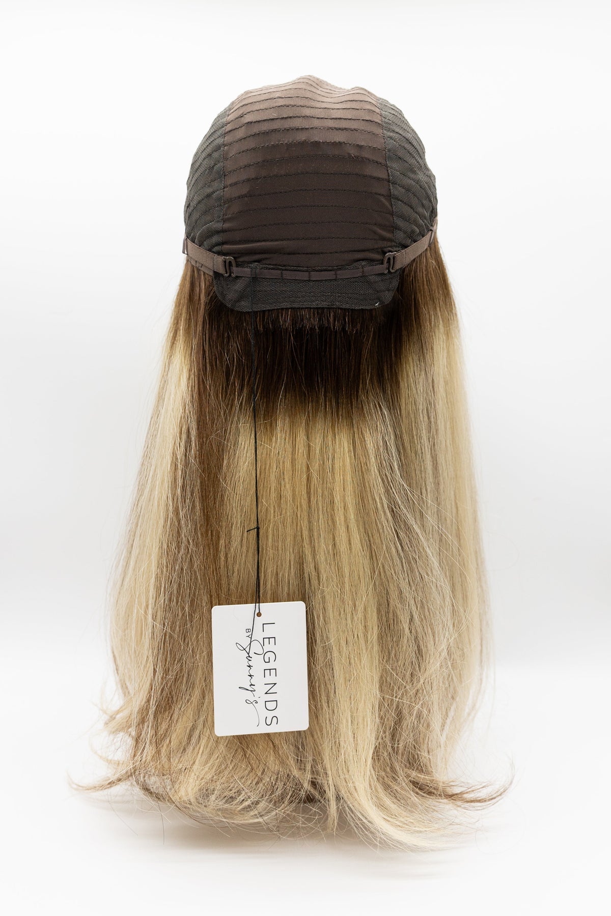 Summer – Dark Root Platinum Blonde Straight Lace Front Wig