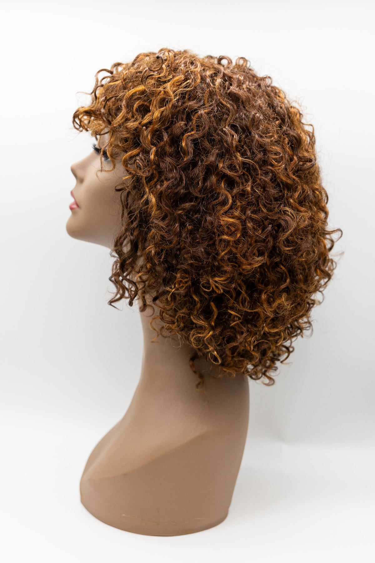 M062 – Auburn Golden Brown Tight Curl Wig