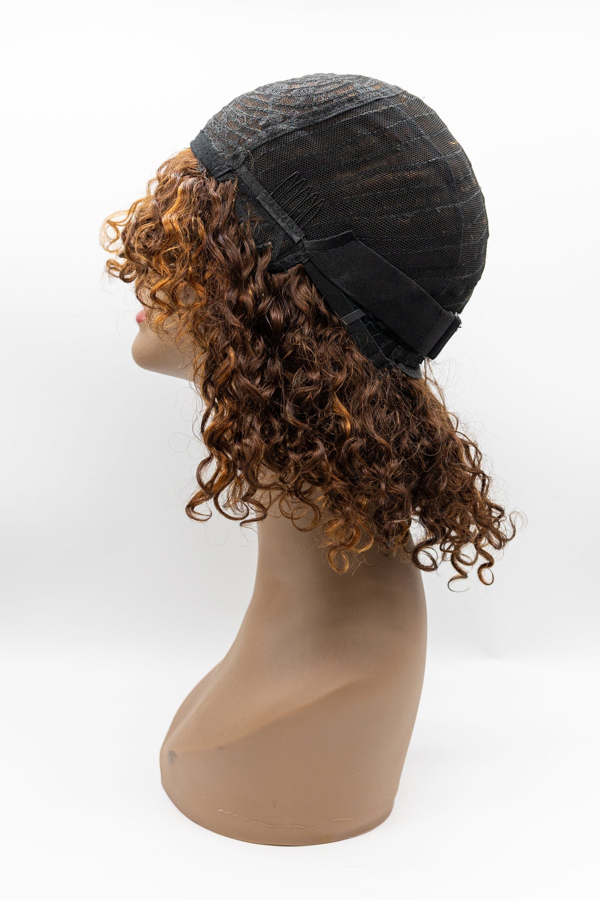 M062 – Auburn Golden Brown Tight Curl Wig