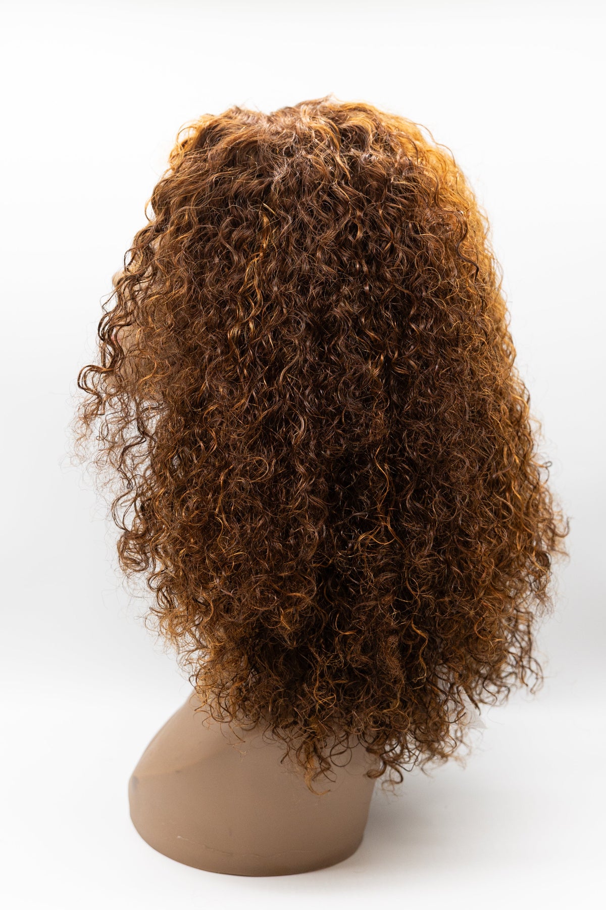 080 – Auburn Golden Highlight Spiral Curl Lace Front Wig