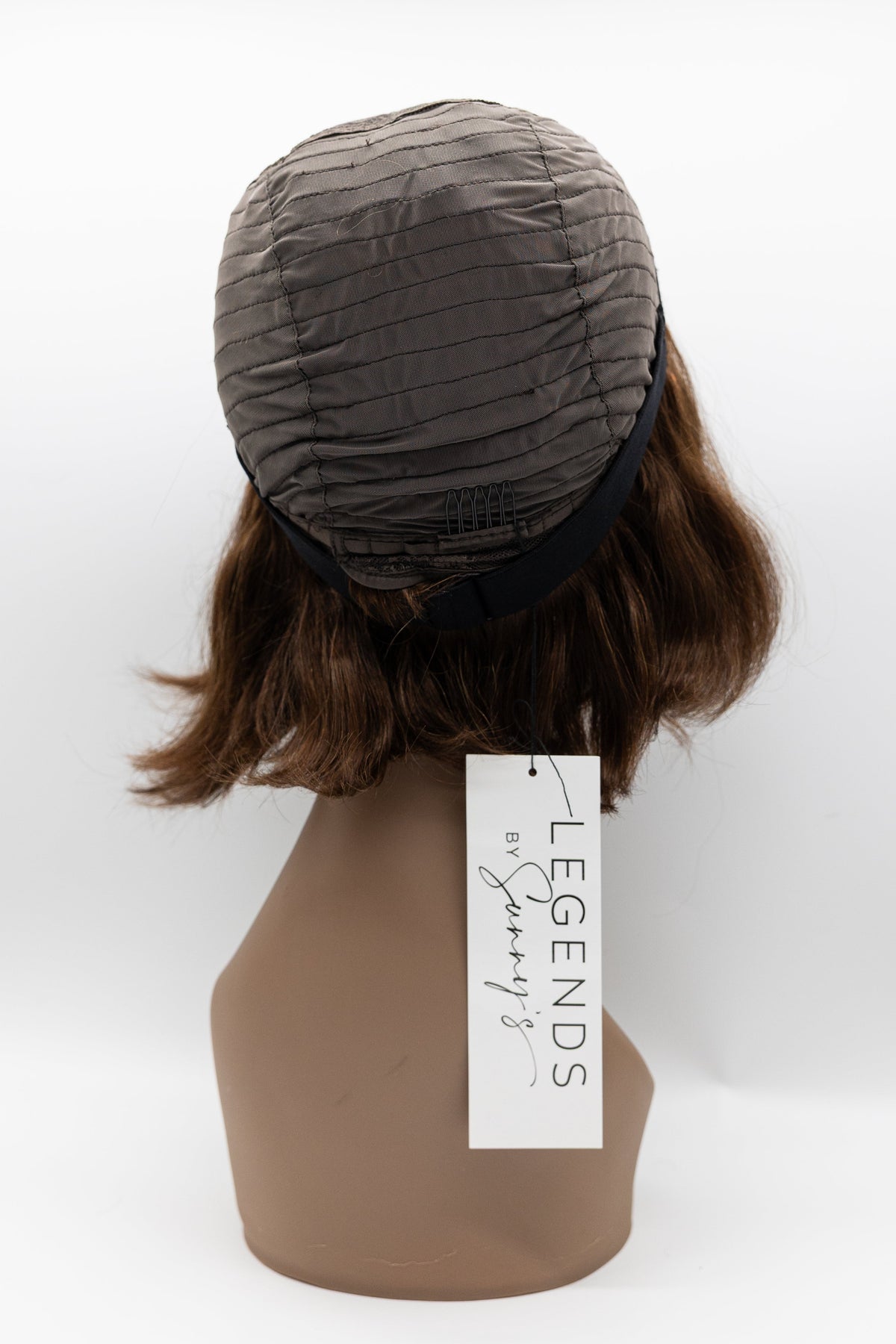XT1055 – Dark Root Chestnut Brown Wavy Bob Lace Front Wig 10"