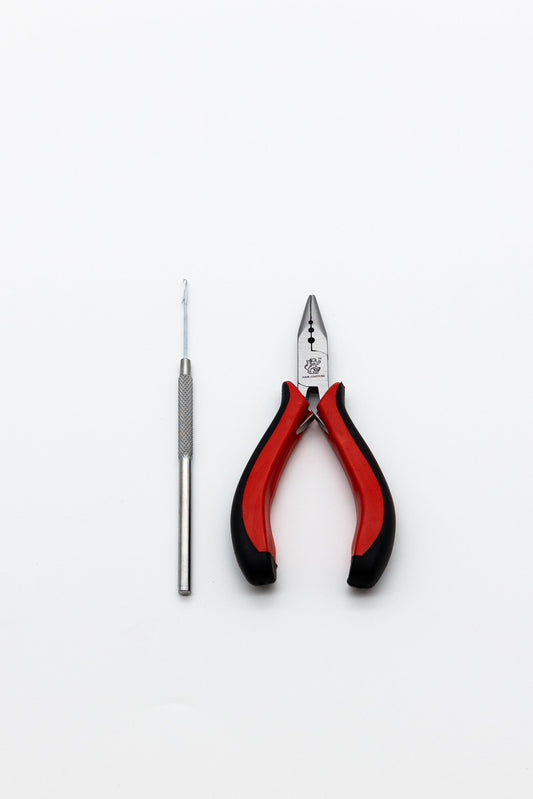 Micro Ring Hair Extension Pliers & Pulling Hook Set